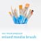 Princeton Art & Brush Co; Princeton™ Select Artiste™ #34 6-Piece Round Synthetic Short Handle Mixed Media Paintbrush Set; Category:Multi-Purpose; Image:4